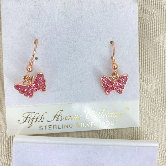 FAC 8 Pair Rose Gold Tone Rhodium Plated Earrings NWT - Picture 7 of 13